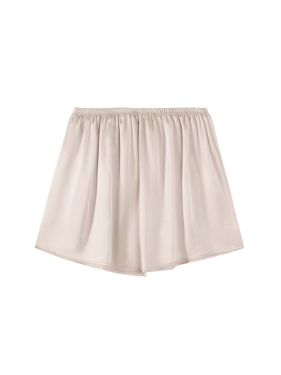 Silk Shorts for Women | Ava Beige