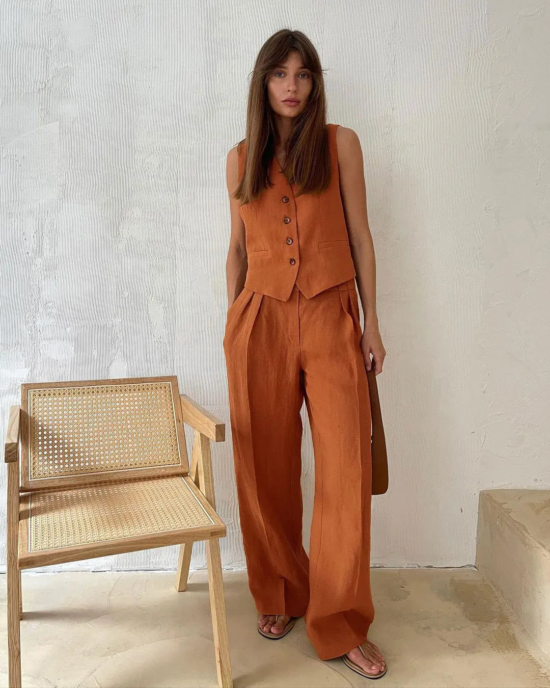 2-Piece Linen Trouser Set for Women | Marlowe