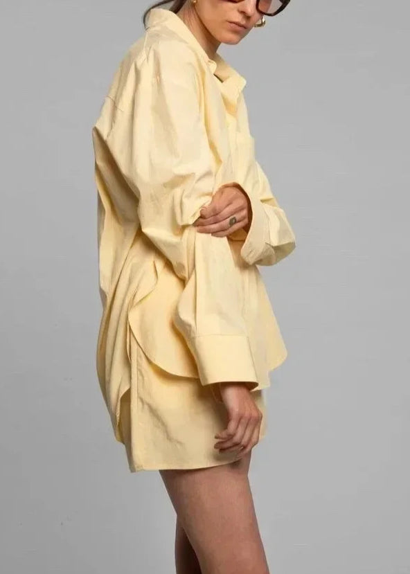 2-Piece Poplin Set for Women | Solara Yellow