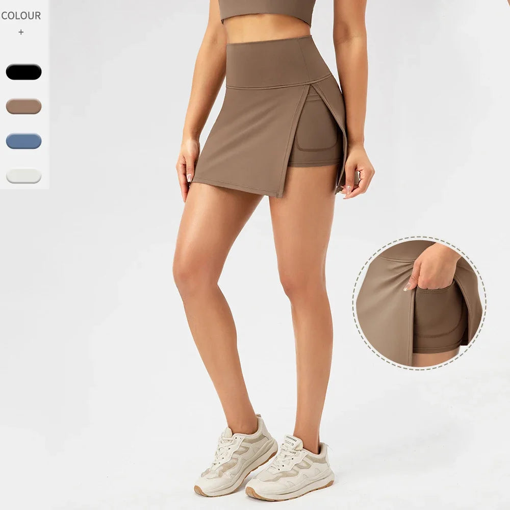 2-in-1 Tennis Skirt with Built-In Shorts for Women | Melanie