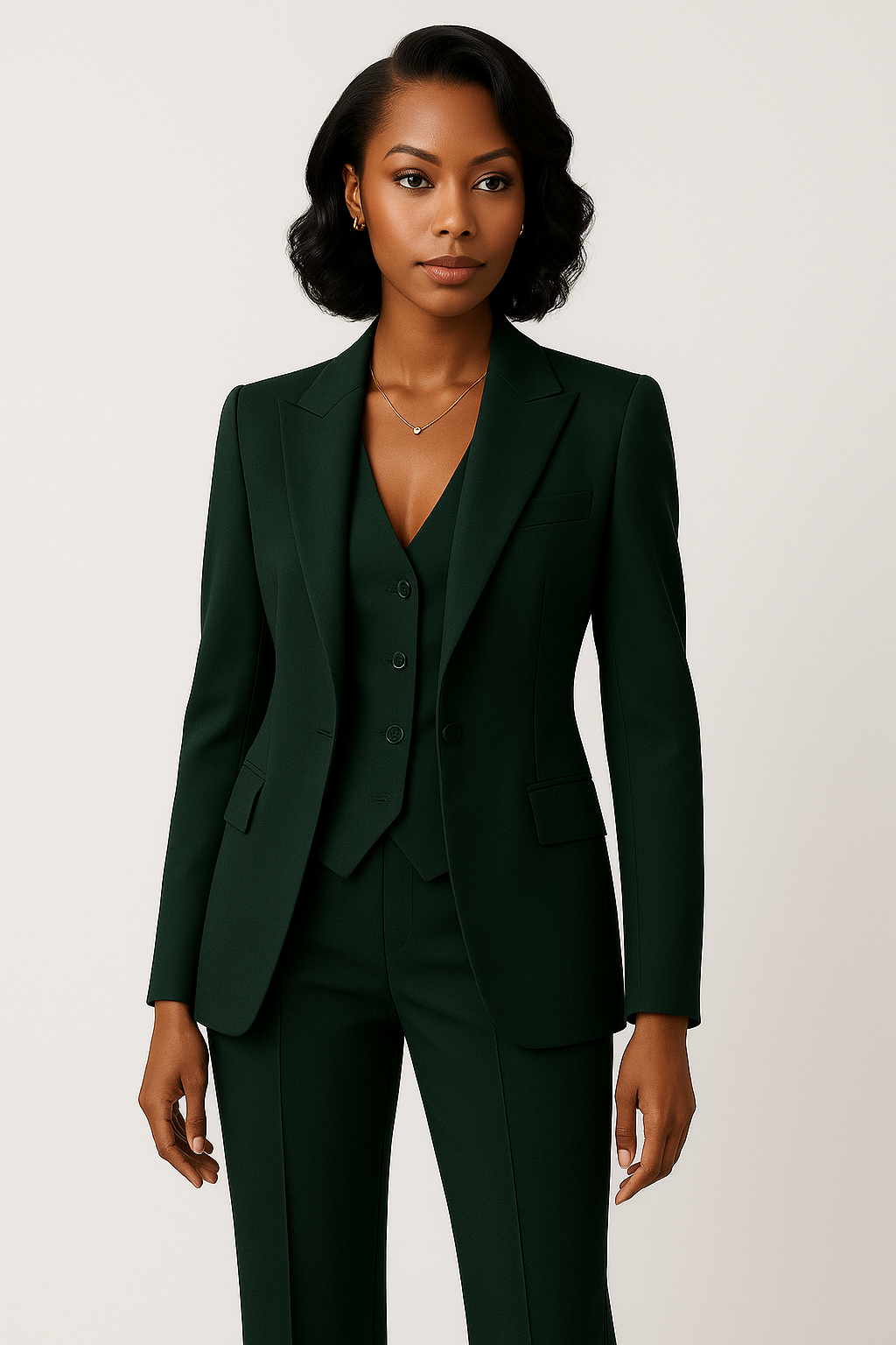 3-Piece Tailored Suit Set Slim Fit for Women | Auriane