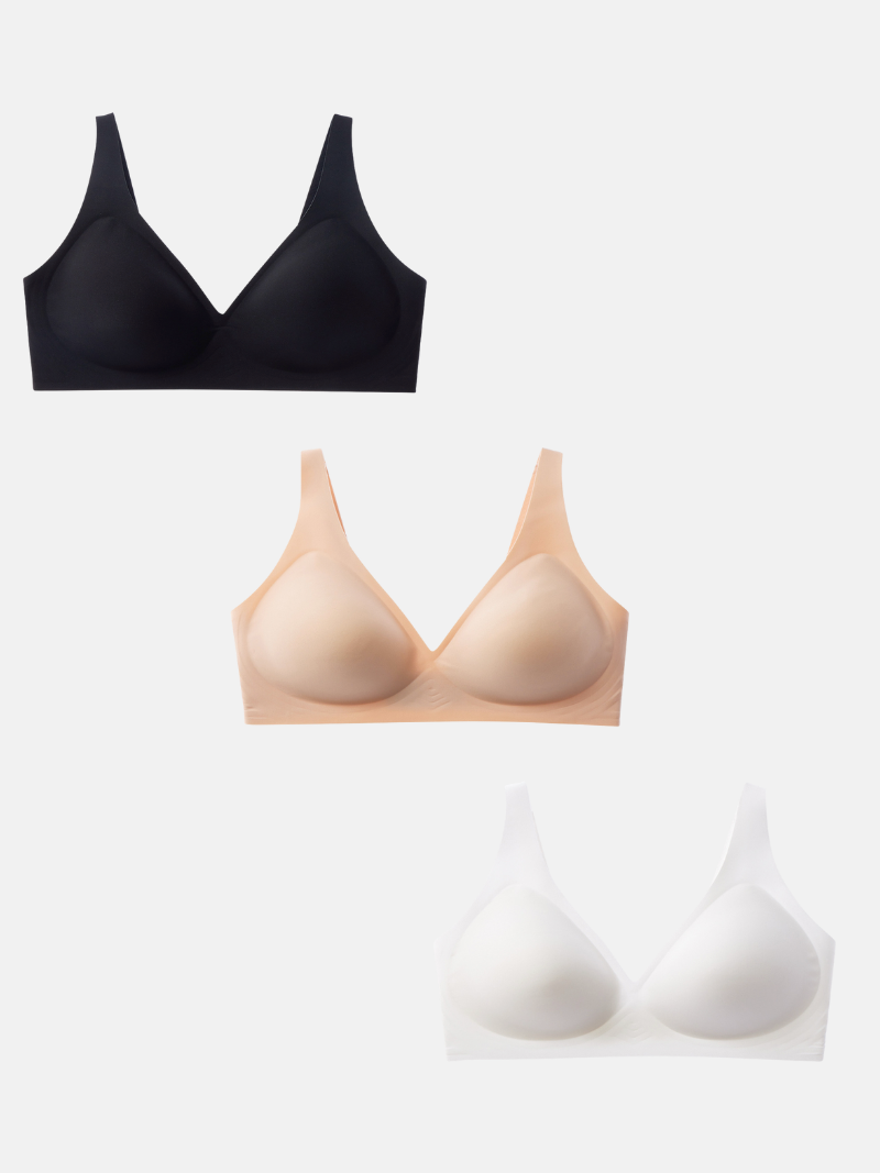 3-Pack Seamless Lift Bras – Wire-Free Comfort for Women | Chelsea