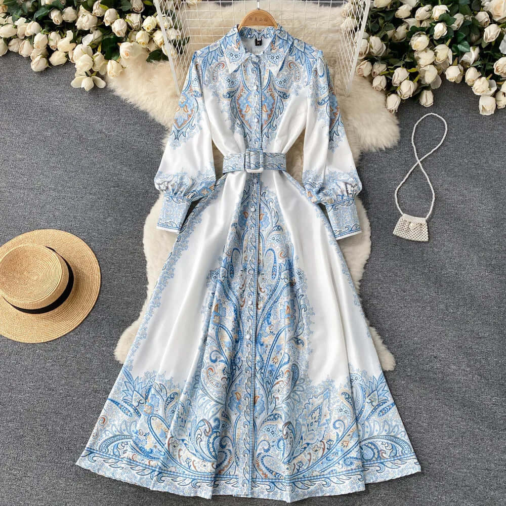 A-Line Maxi Dress with Long Sleeves for Women | Penelope