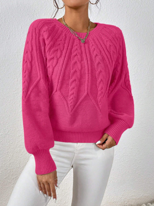 Cable-Knit Pullover Sweater Relaxed Fit for Women | Adelina Rose