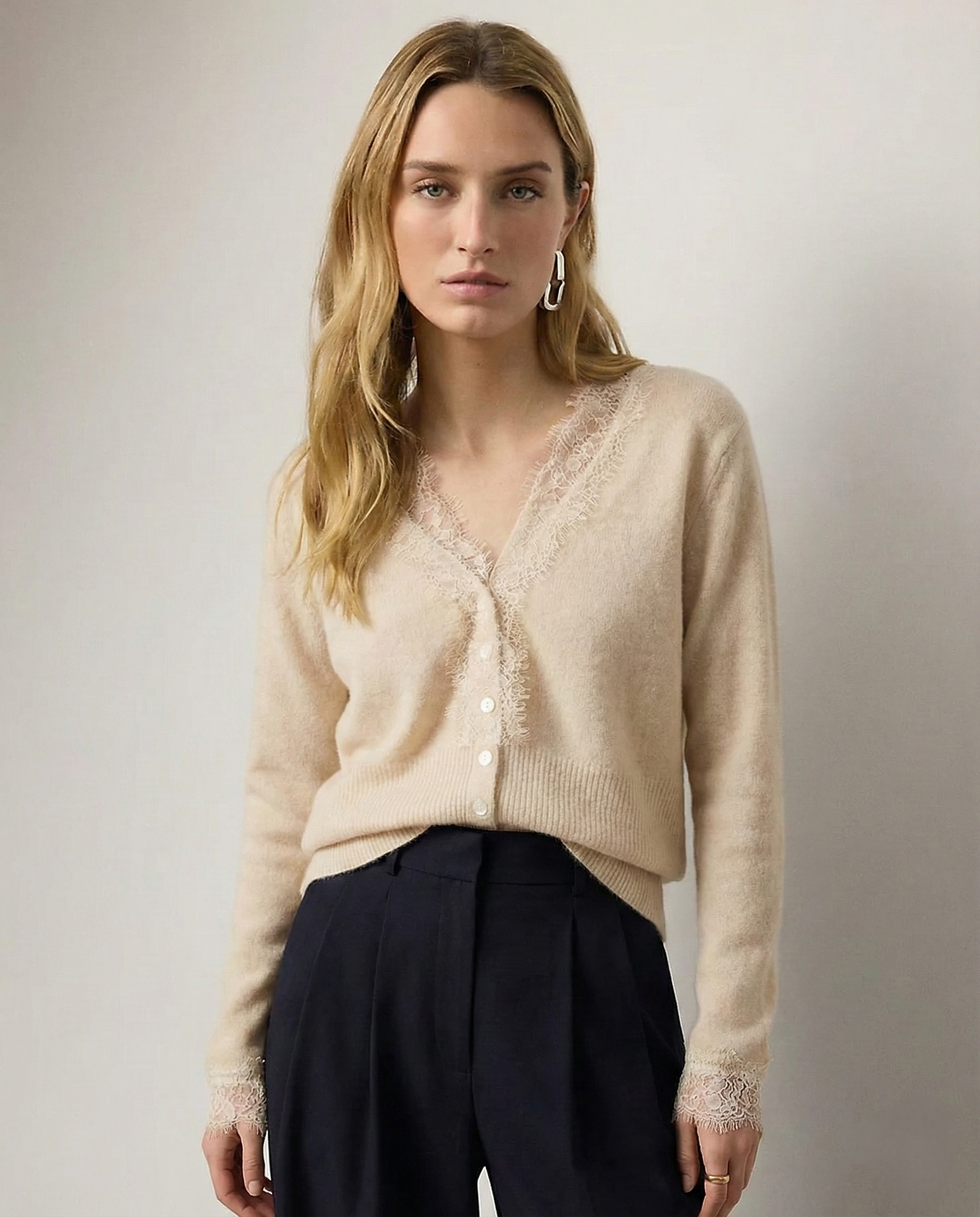 Alara | Lace Accent Cardigan