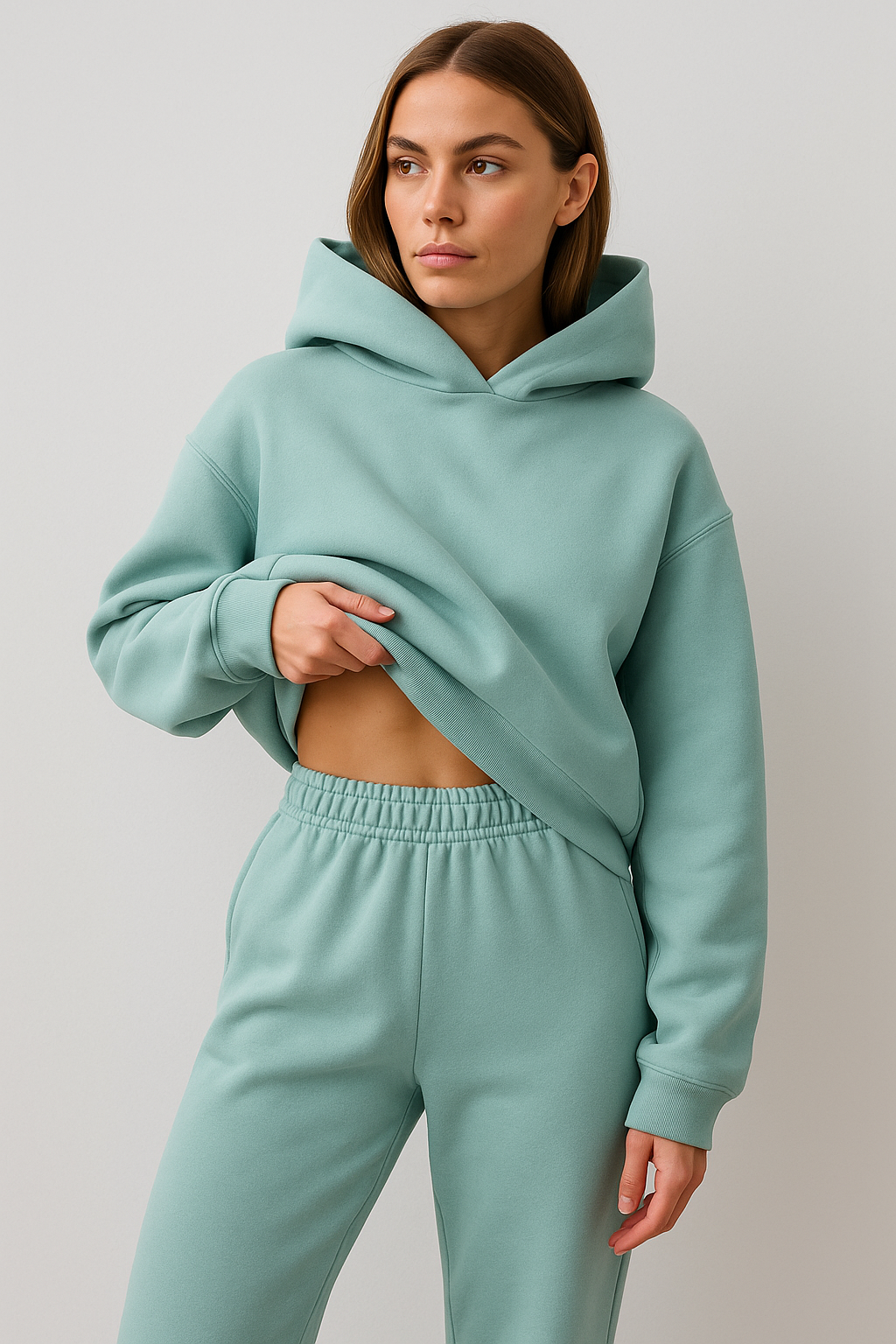Alia – Oversized Hoodie & Jogger Set Powder Blue