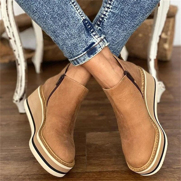 Low Ankle Boots Casual Style for Women | Alina Beige