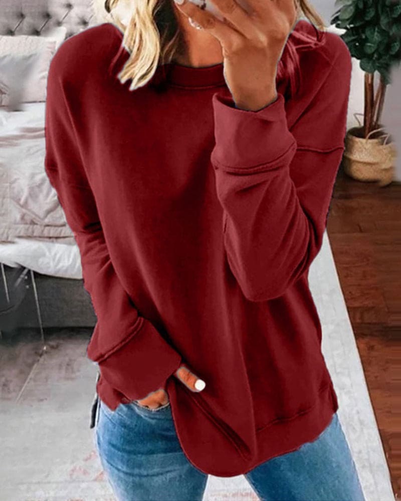 Cozy Sweater for Women Perfect for Layering | Annalise Burgundy