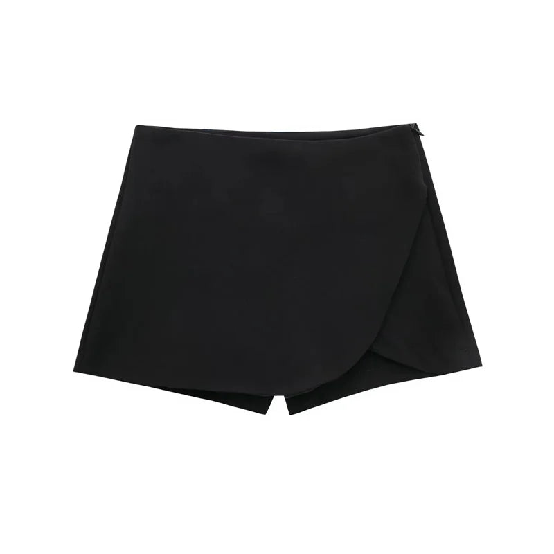 Asymmetric Skort for Women in Pink and Black | Zirella