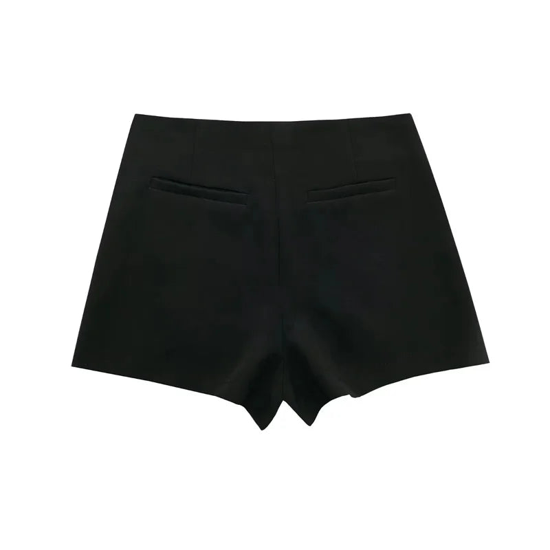Asymmetric Skort for Women in Pink and Black | Zirella Black