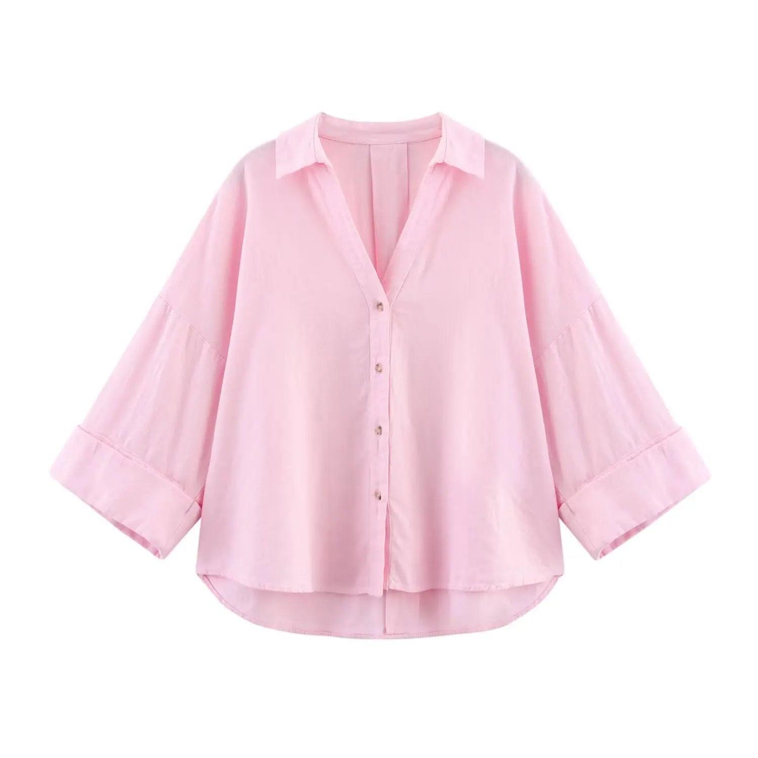 Asymmetric Striped Shirt For Women | Liora Pink