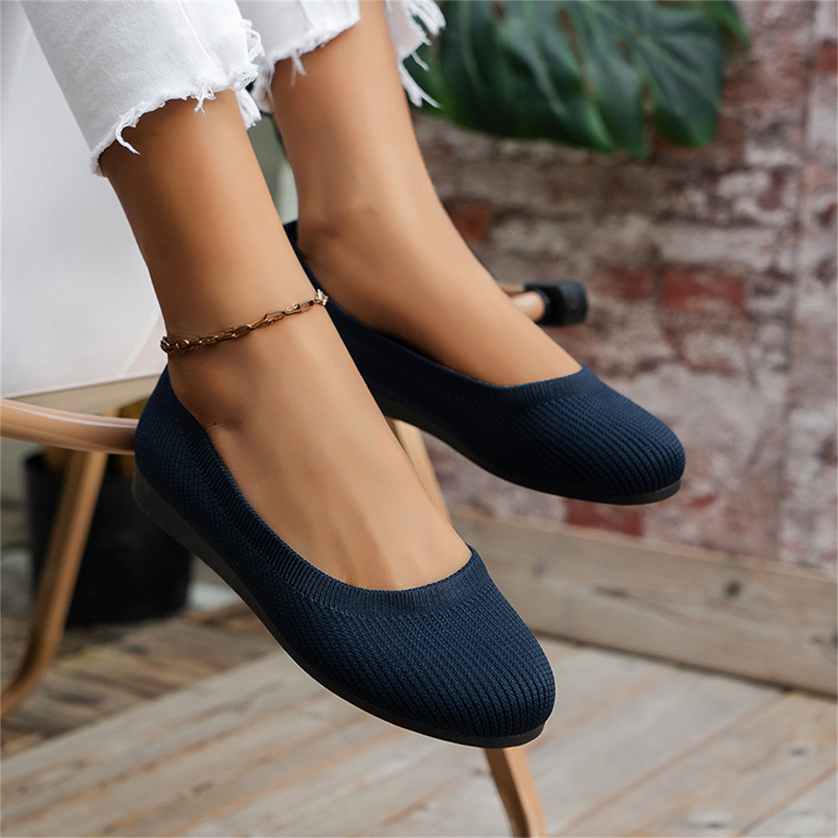 Slip-On Flats Comfortable Fit for Women | Avona Blue