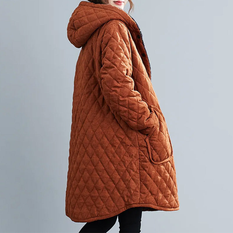 Quilted Hooded Coat Stylish Design for Women | Beis