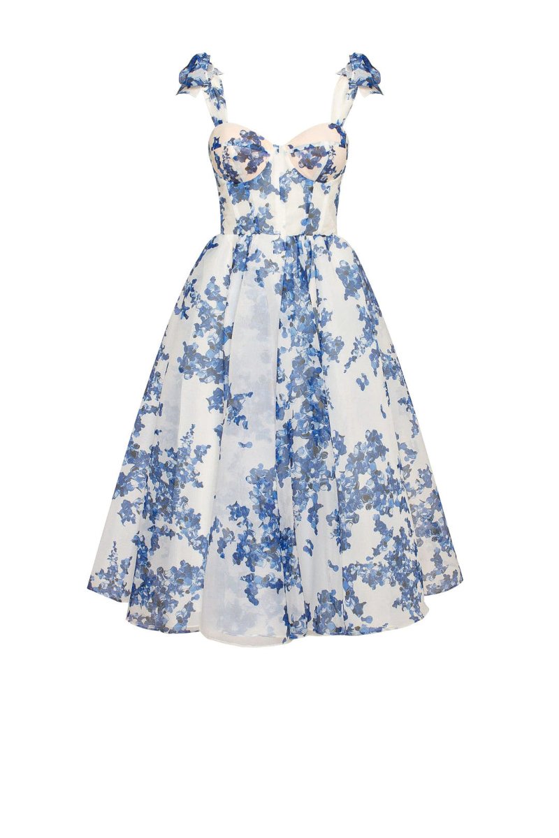 Blue Midi Dress for Women | Dema