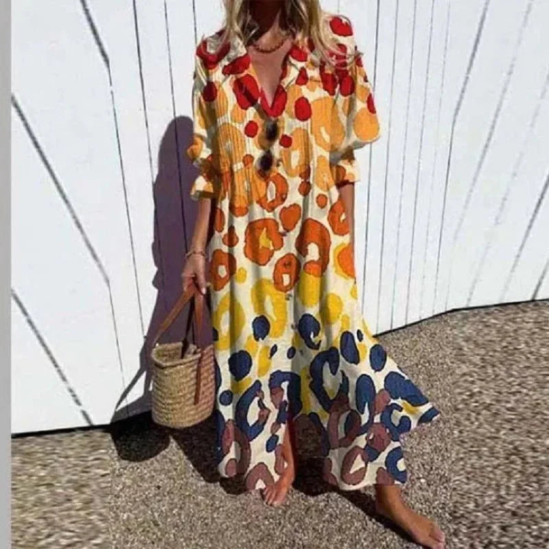 Boho Maxi Dress for Women | Zorina Yellow