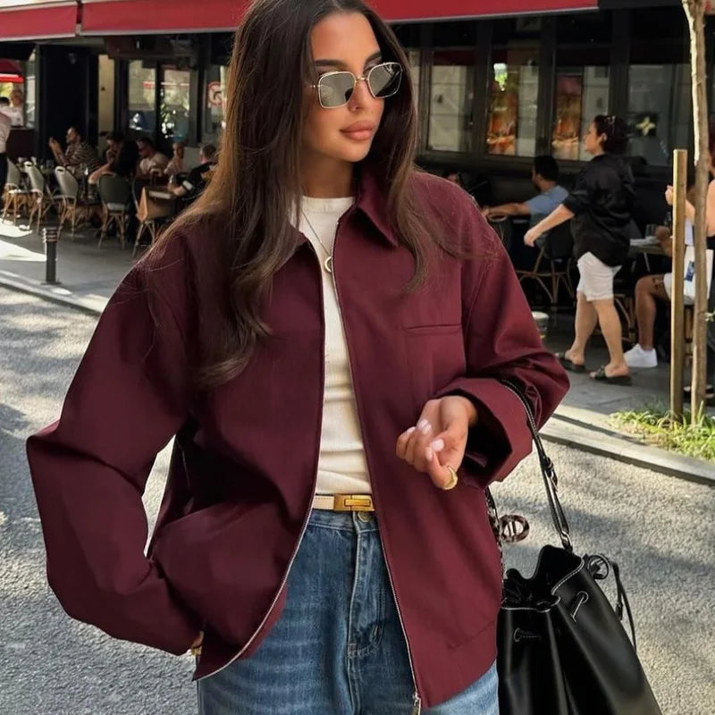 Breez | Cropped Bomber Jacket