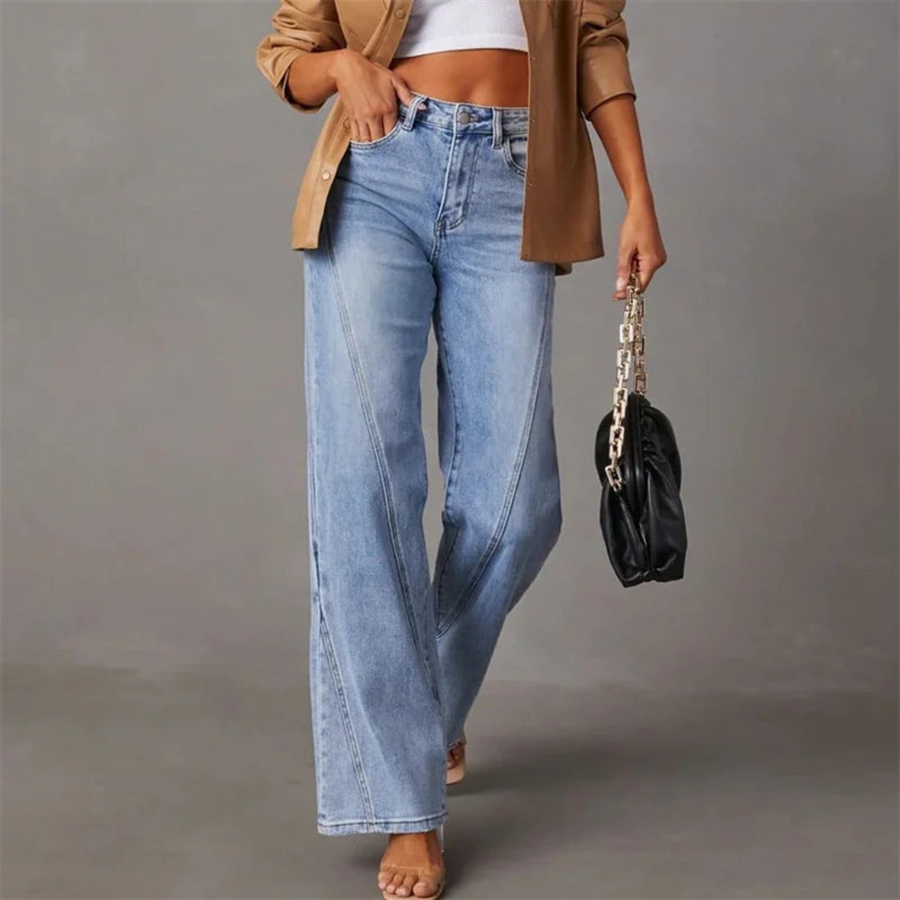 Wide-Leg High-Waisted Denim Jeans for Women | Brooke