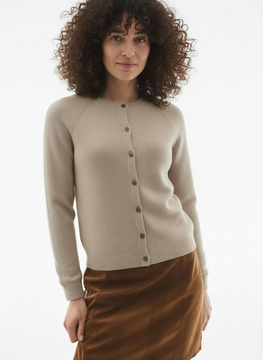 Button-Up Wool Cardigan Lightweight for Women | Maelle