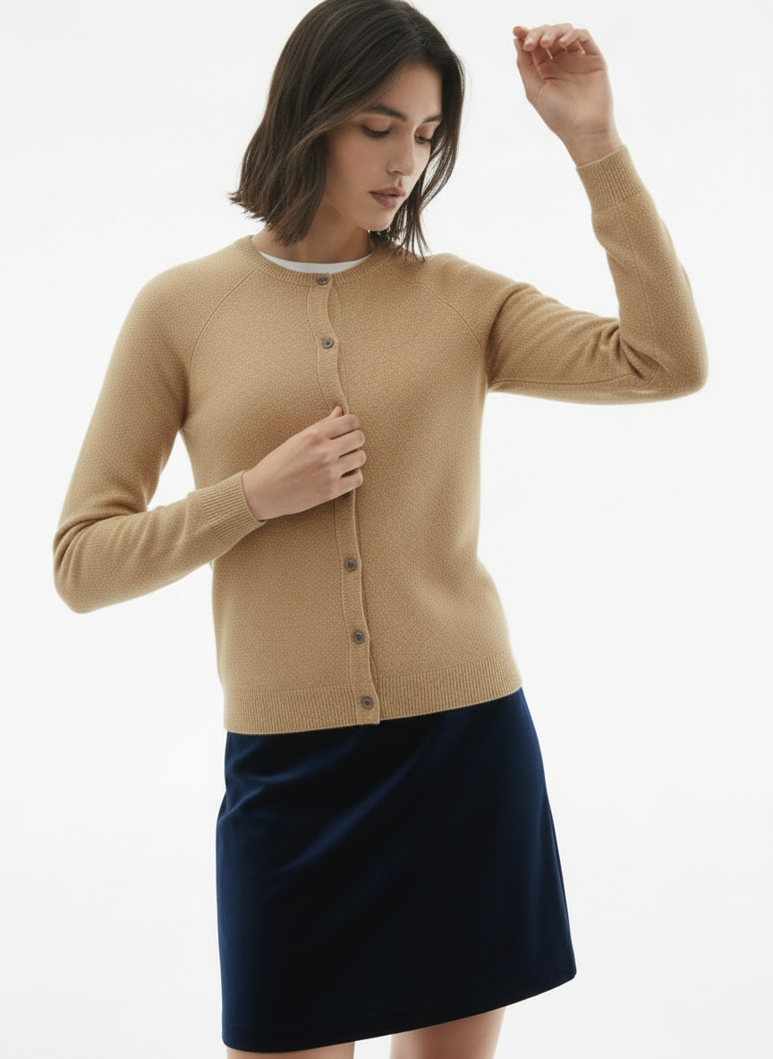 Button-Up Wool Cardigan Lightweight for Women | Maelle