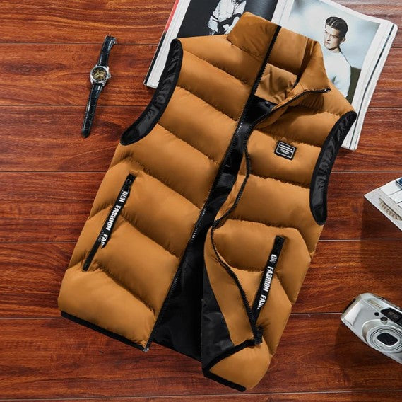 Caden | Puffer Vest Jacket Brown