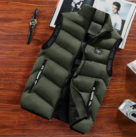 Caden | Puffer Vest Jacket Olive Green