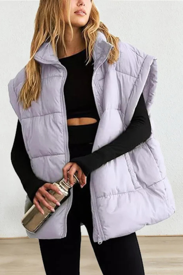 Puffer Vest Lightweight Padded for Women | Calvera Light Blue
