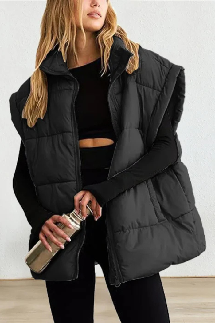 Puffer Vest Lightweight Padded for Women | Calvera Black