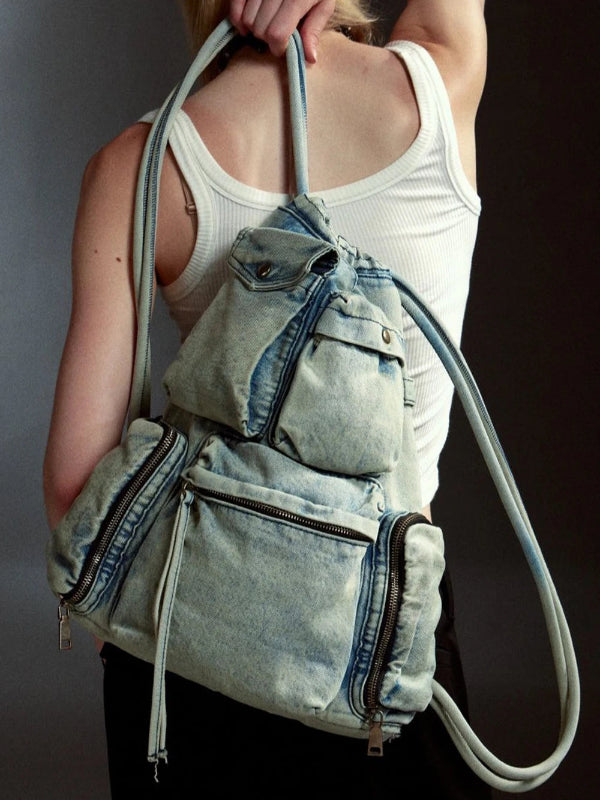 Casual Denim Backpack for Women | Kyla Denim