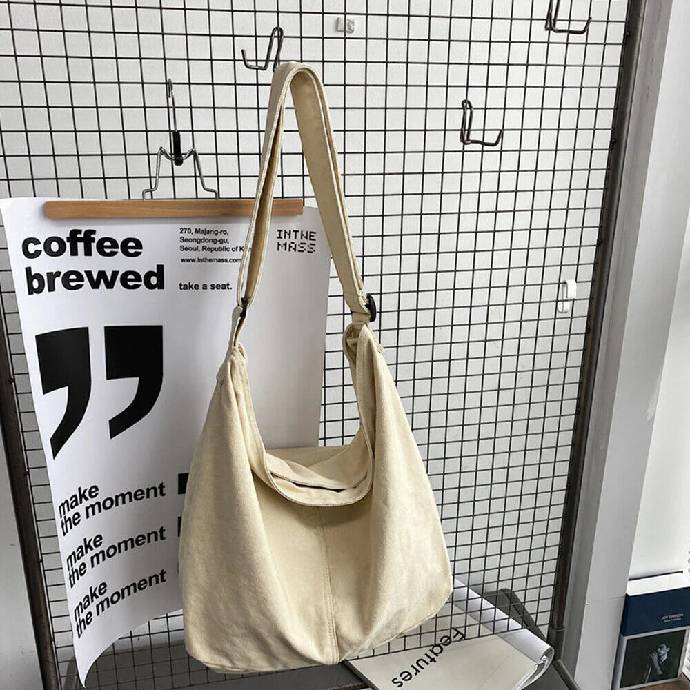 Casual Canvas Shoulder Tote Bag for Women | Ursula Beige
