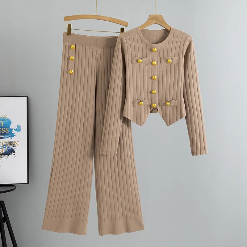 Knit Sweater Set Vintage Style for Women | Celene