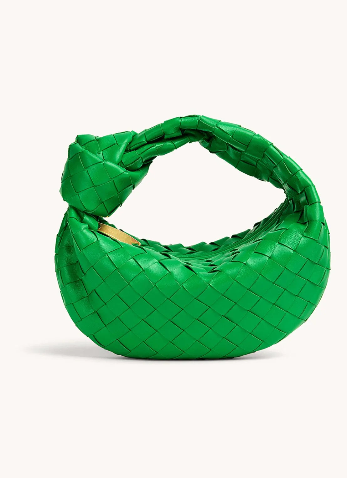 Chic Woven Leather Knot Shoulder Bag for Women | Arnelle Green