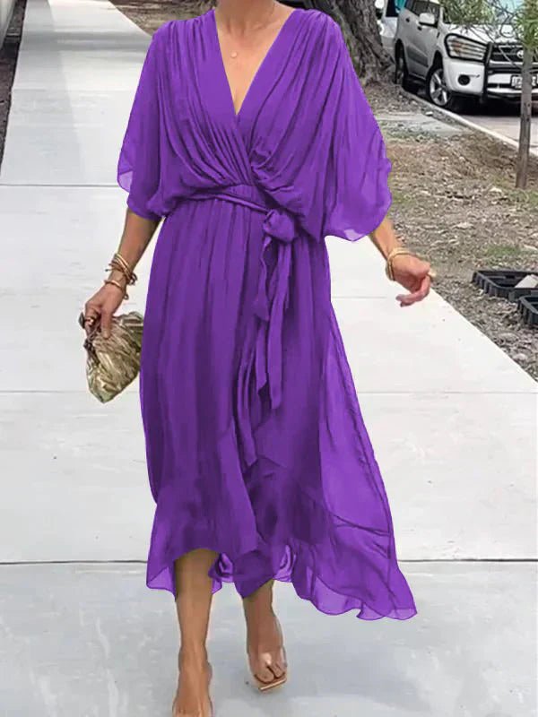 Chiffon Dress for Women | Lucinda Purple