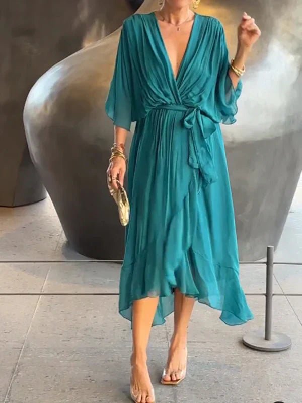 Chiffon Dress for Women | Lucinda Navy Blue