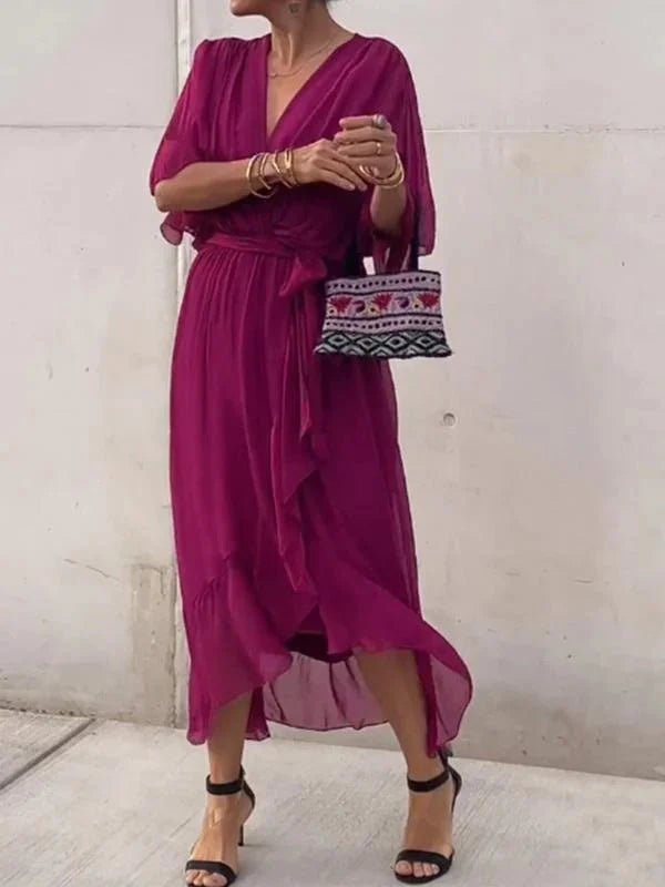 Chiffon Dress for Women | Lucinda Dark Purple