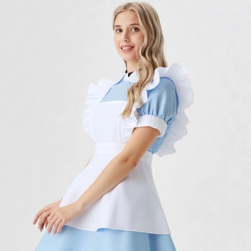 Classic Alice Blue Maid Party Costume Dress for Women | Eveline