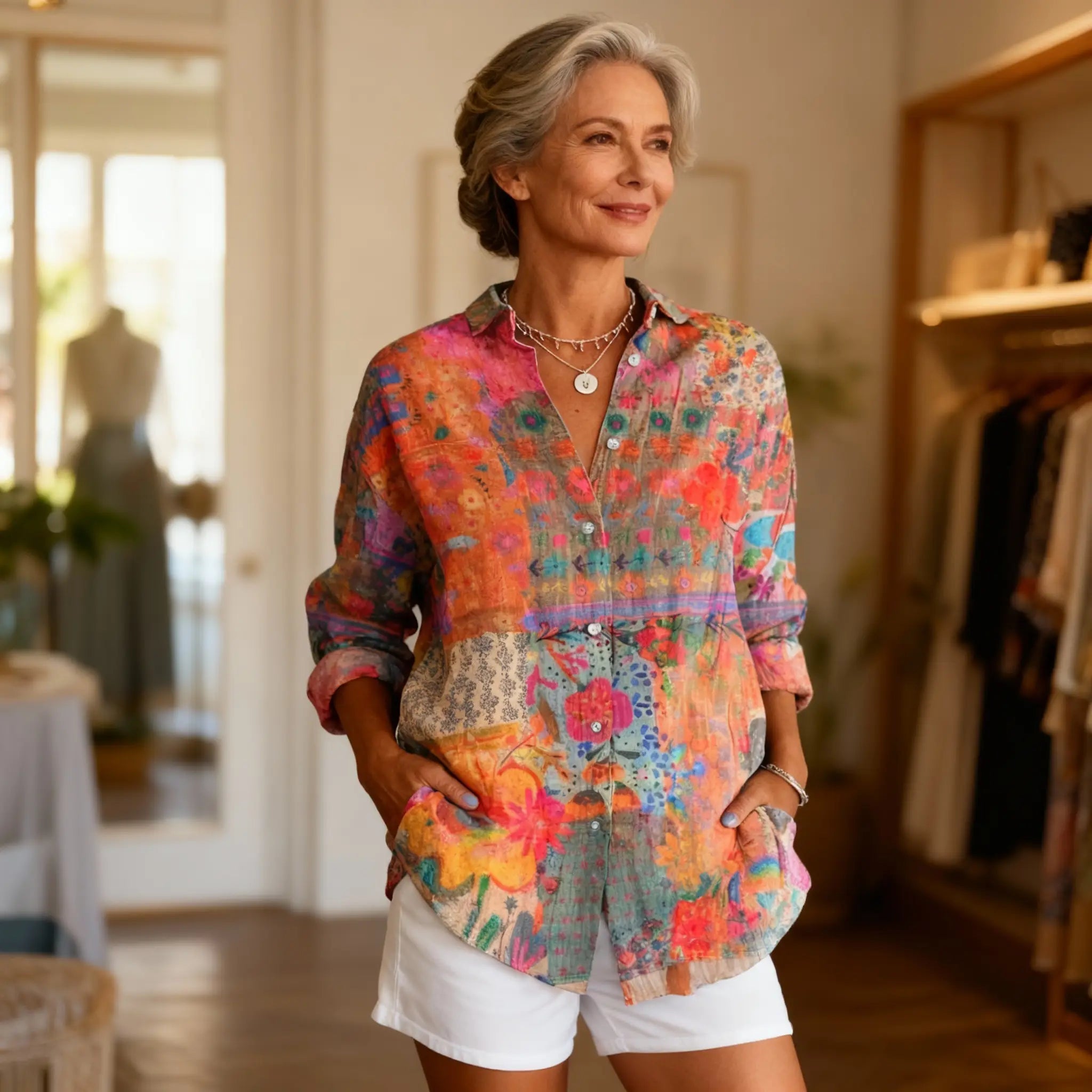 Classic Buttoned Cotton Shirt For Women | Tahlia