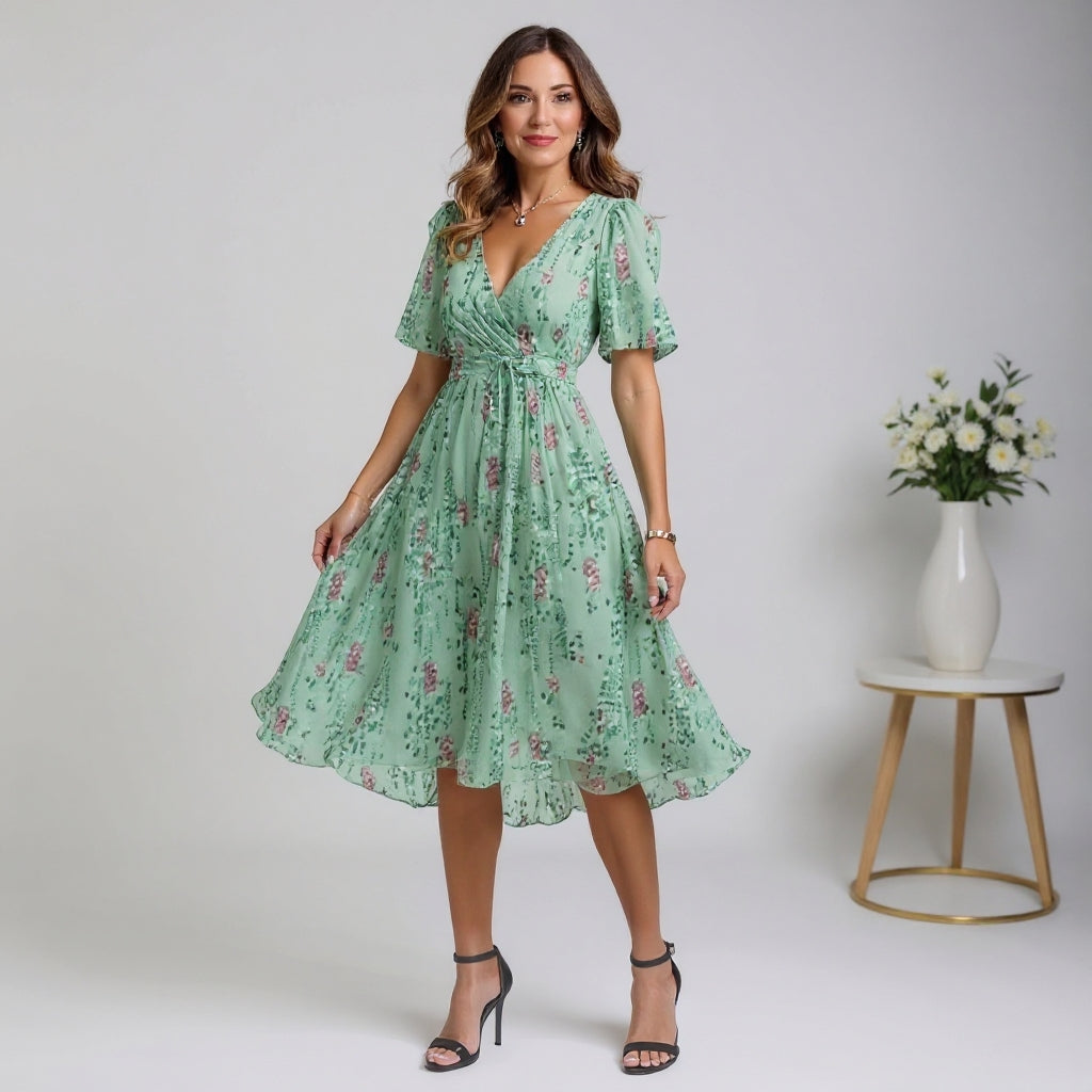 Festive Dress For Women | Zarina Light Green