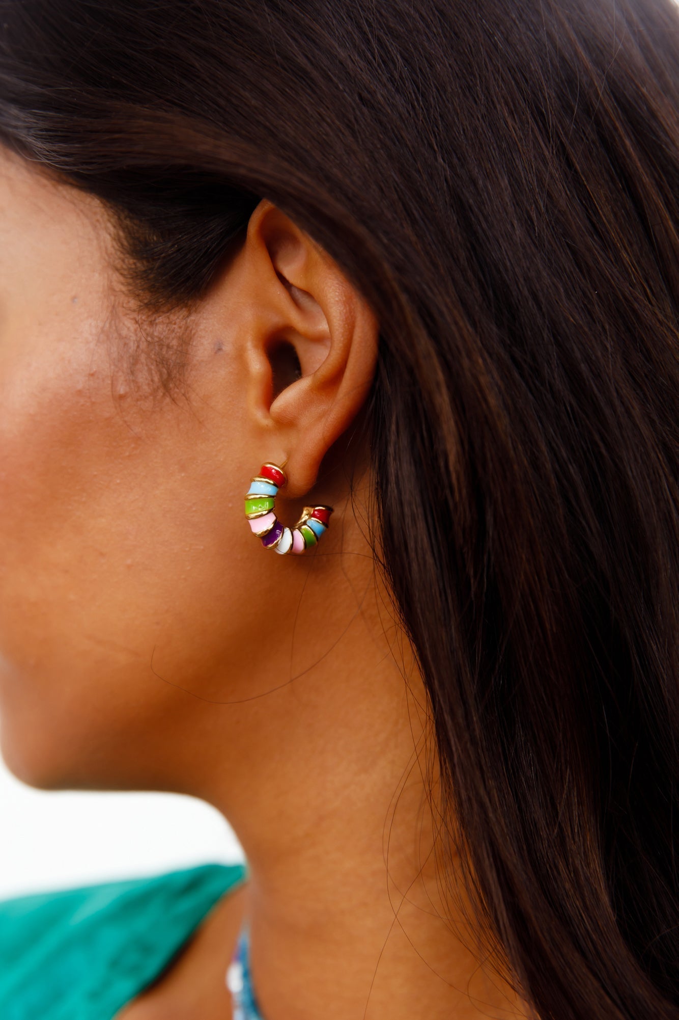 Colorful Mini Hoop Earrings for Women | Lyka Multicolor One Size