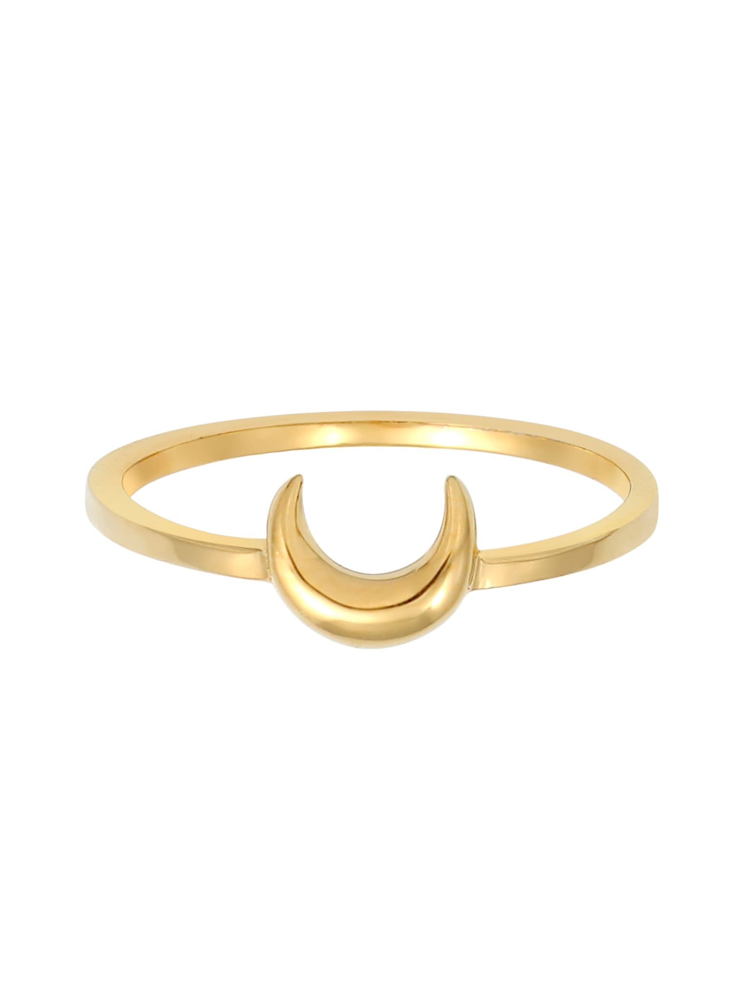 Crescent Moon Minimalist Ring for Women | Pamela Gold One Size