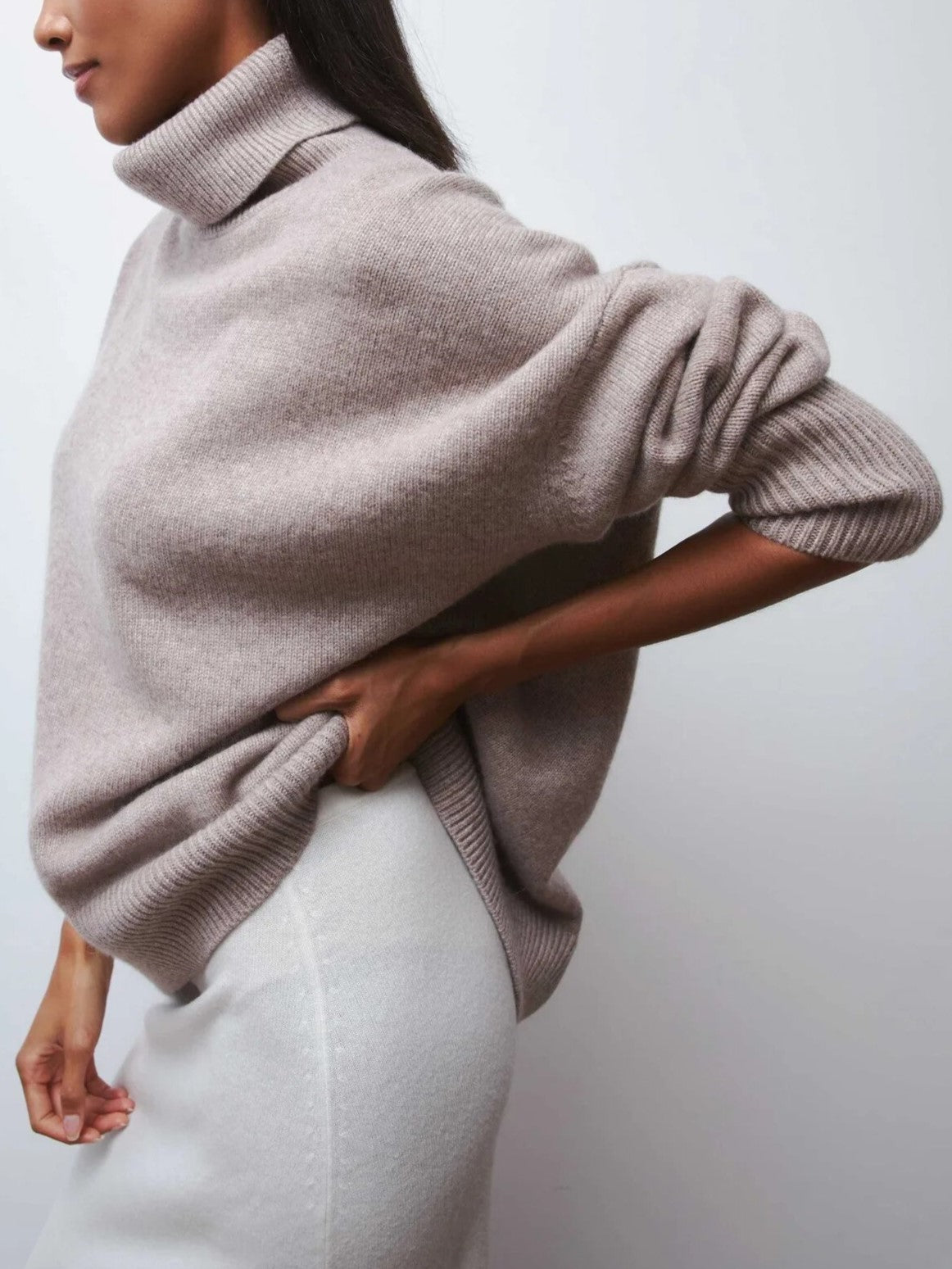 Oversized Turtleneck Sweater for Women | Cylion
