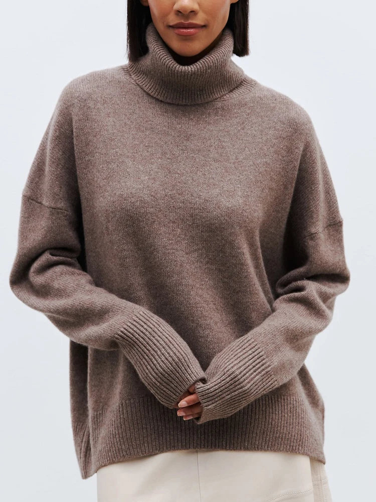 Oversized Turtleneck Sweater for Women | Cylion Bark