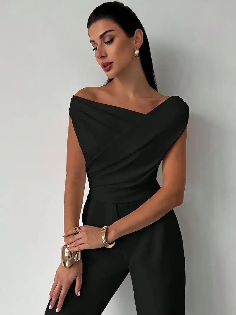 Draped Shoulder Top Stylish Design For Women | Lirena
