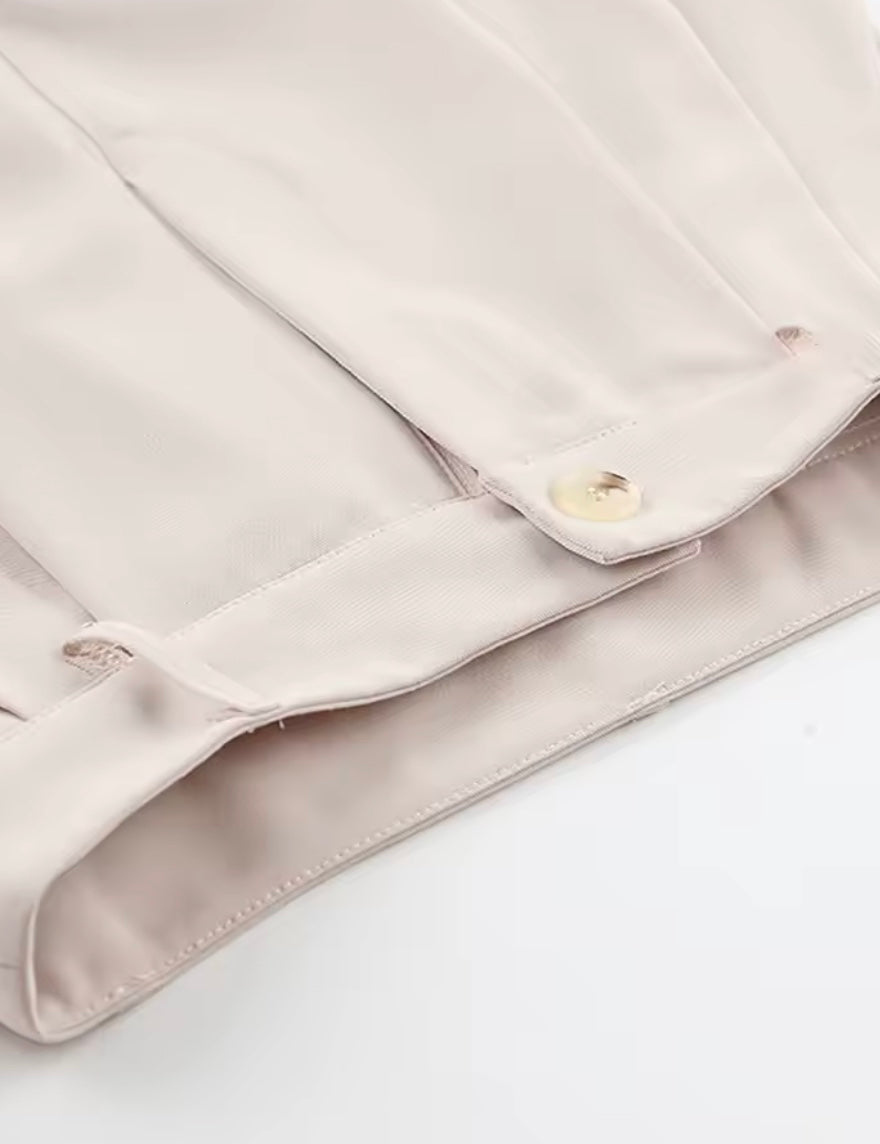 Elegant High-Neck Wide-Leg Two-Piece Set for Women | Cayenne