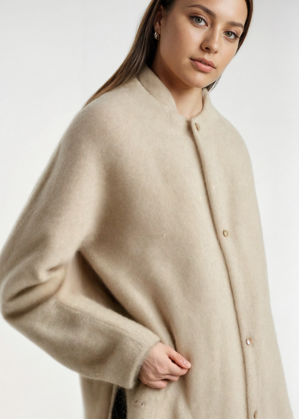 Elina – Relaxed Open-Front Cardigan