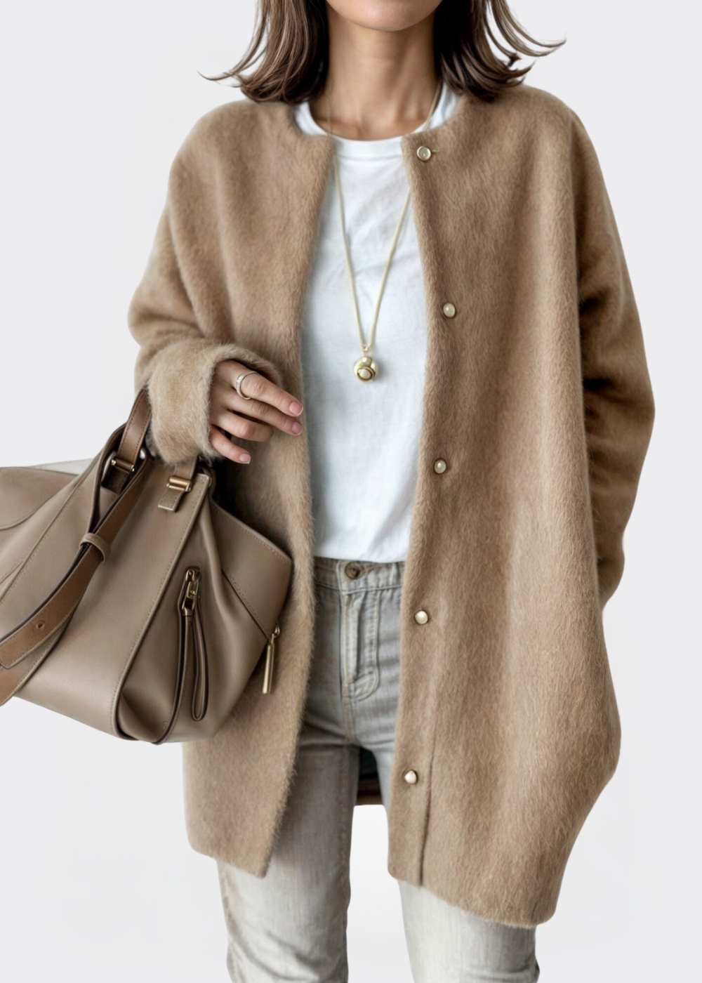 Elina – Relaxed Open-Front Cardigan