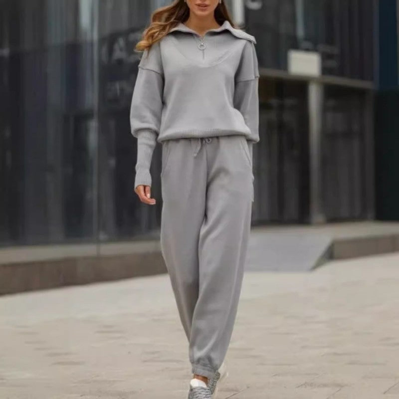 Lounge Set Two-Piece Stylish Fit for Women | Elora Gray