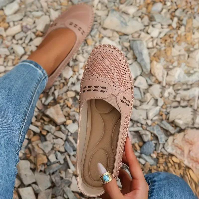 Leather Loafers Elegant Design for Women | Eloria Pink
