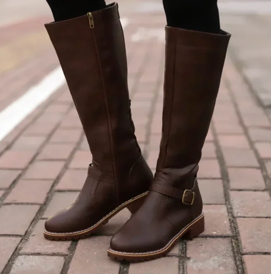 Eloria – Women's Knee High Vegan Leather Winter Boots