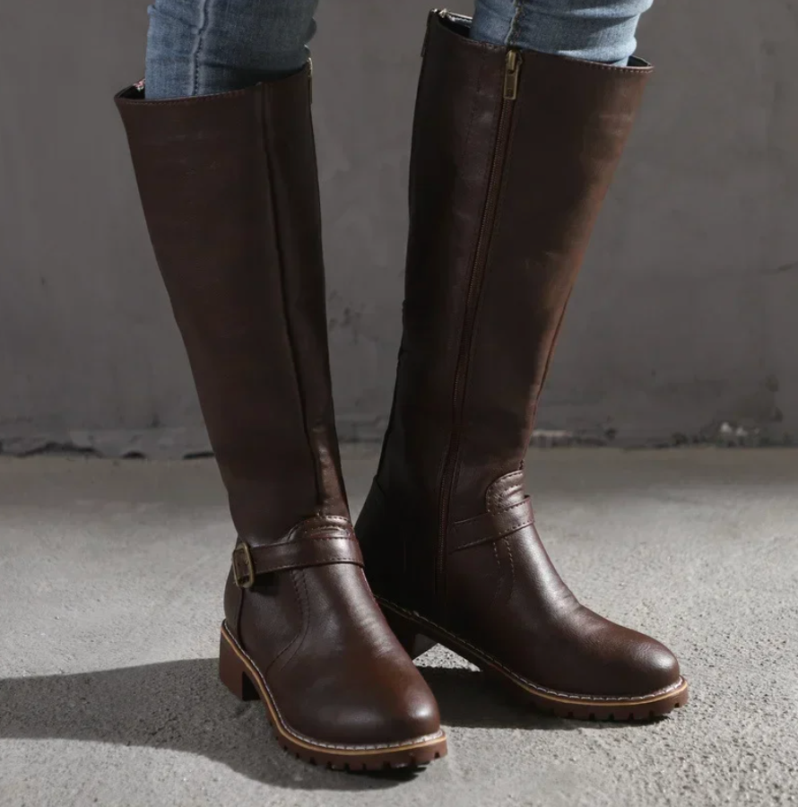 Eloria – Women's Knee High Vegan Leather Winter Boots