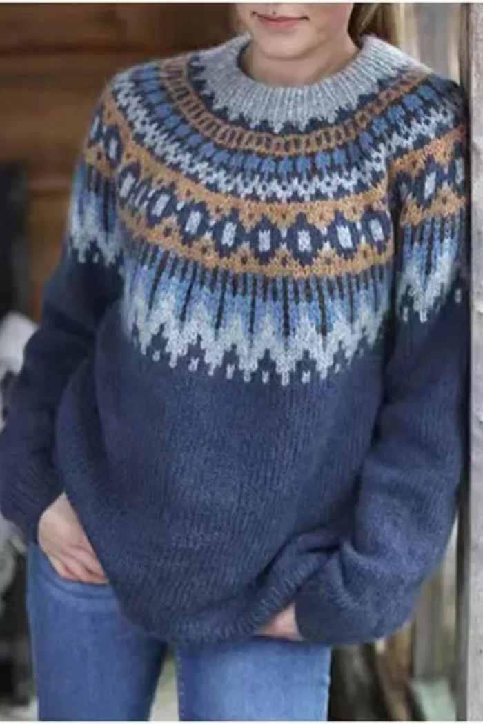 Knit Wool Jumper Relaxed Fit for Women | Elvara
